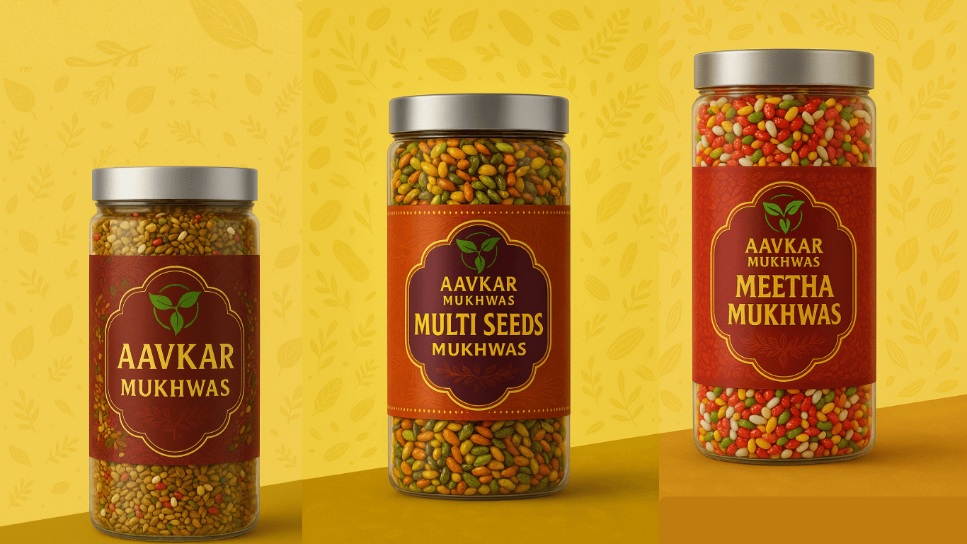 Aavkar Mukhwas promotional background